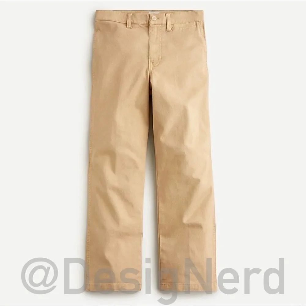 J.CREW SLIM WIDE-LEG CROPPED JEAN PALE OAK CHINOS